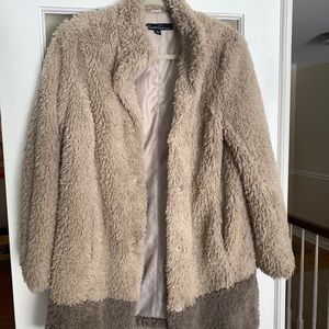 Kenneth Cole faux fur fuzzy chic jacket